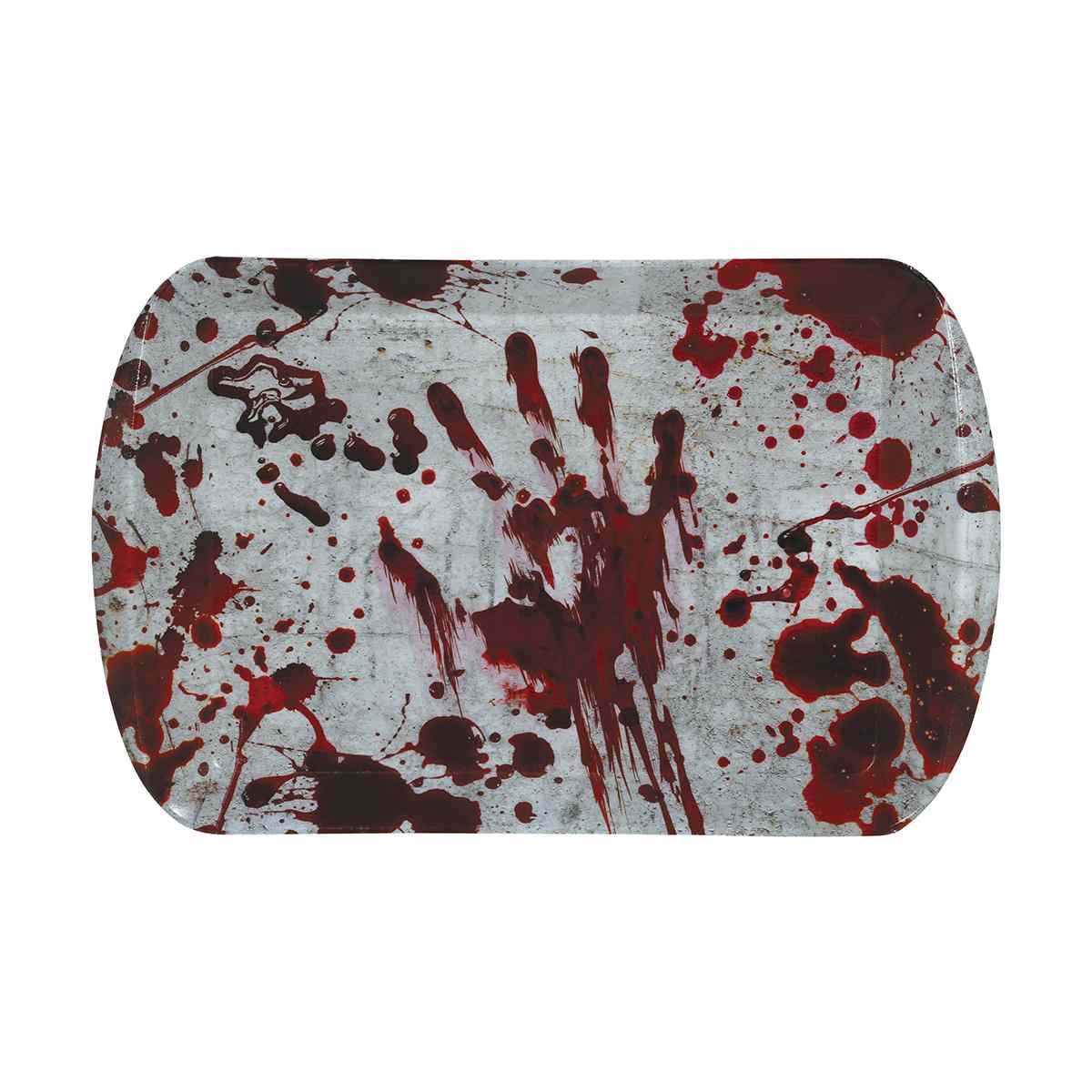 Vassoio Halloween Pvc Impronte Insanguinate cm.39x24 |Guirca