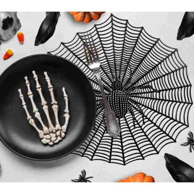 Tovaglietta Sottopiatto Pvc Halloween Con Ragnatela cm.Ø38 |Guirca