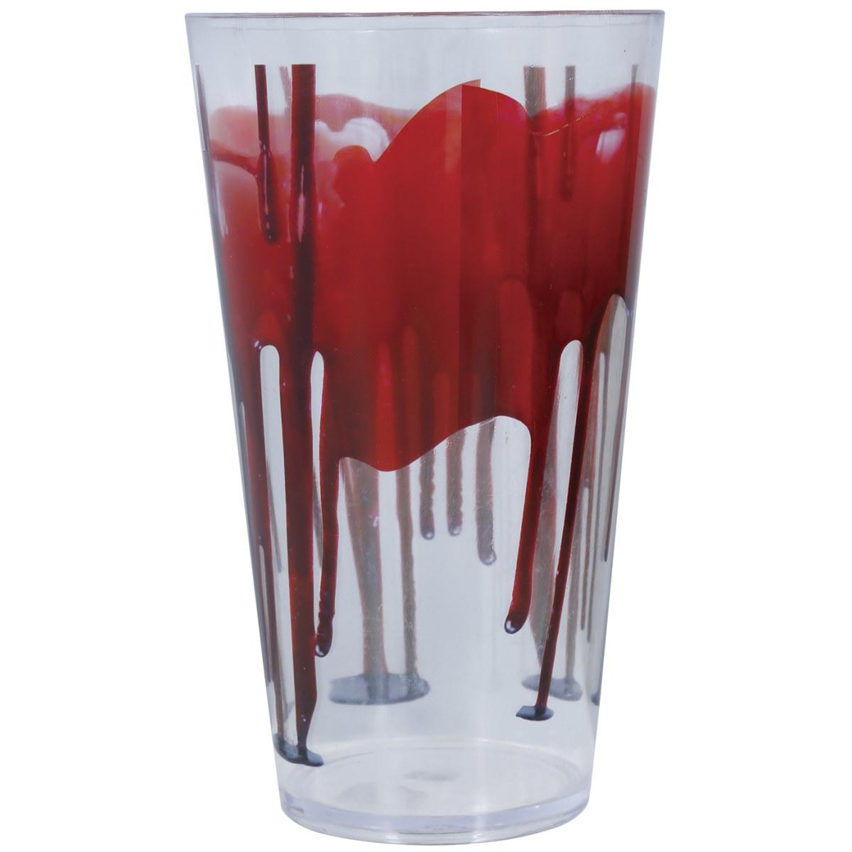 Bicchiere Halloween Pvc Trasparente Con Sangue cm.15 |Guirca