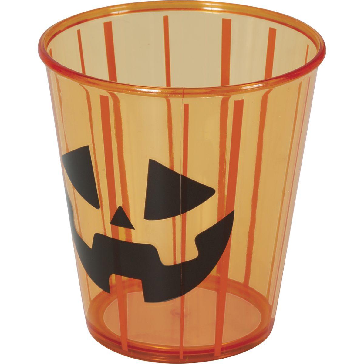 Bicchiere Halloween Pvc Arancione Con Zucca cm.10 |Guirca