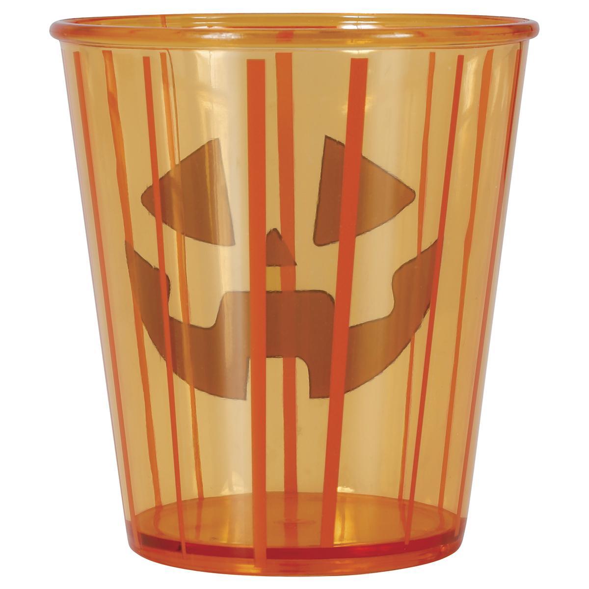 Bicchiere Halloween Pvc Arancione Con Zucca cm.10 |Guirca