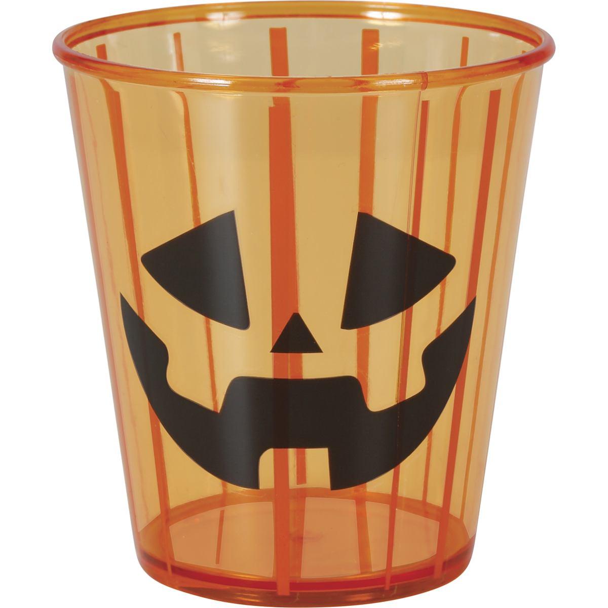 Bicchiere Halloween Pvc Arancione Con Zucca cm.10 |Guirca