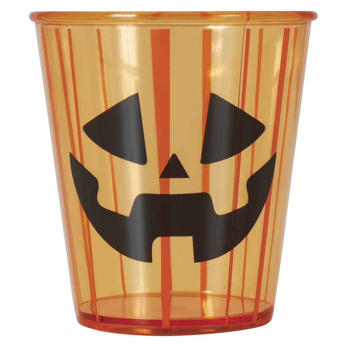 Bicchiere Halloween Pvc Arancione Con Zucca cm.10 |Guirca