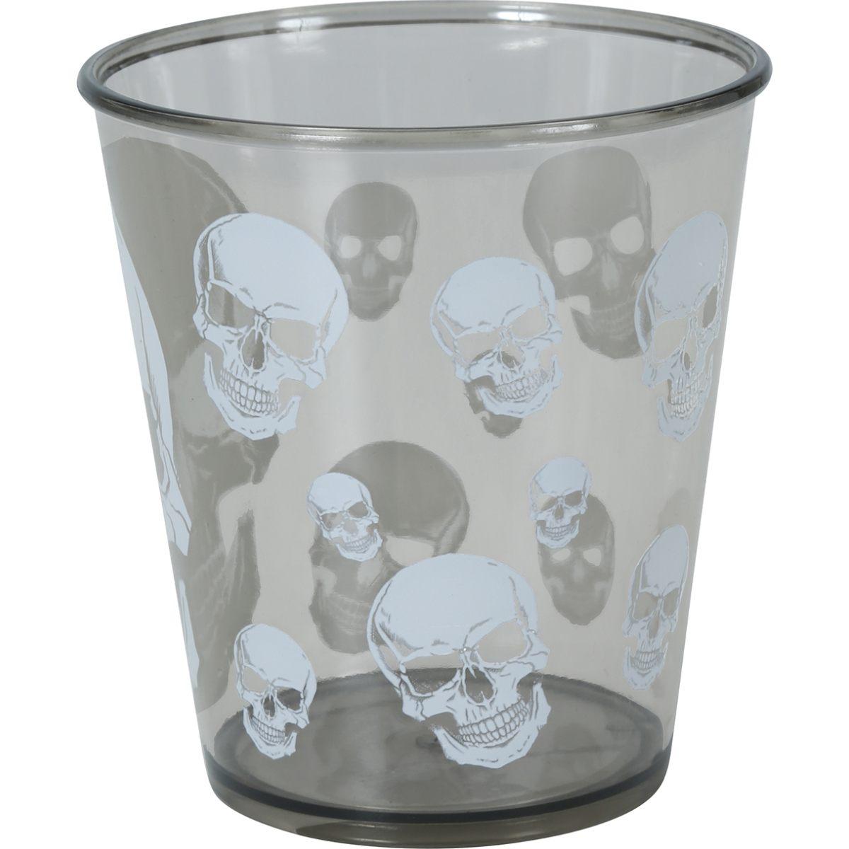 Bicchiere Halloween Pvc Nero Con Teschio cm.10 |Guirca