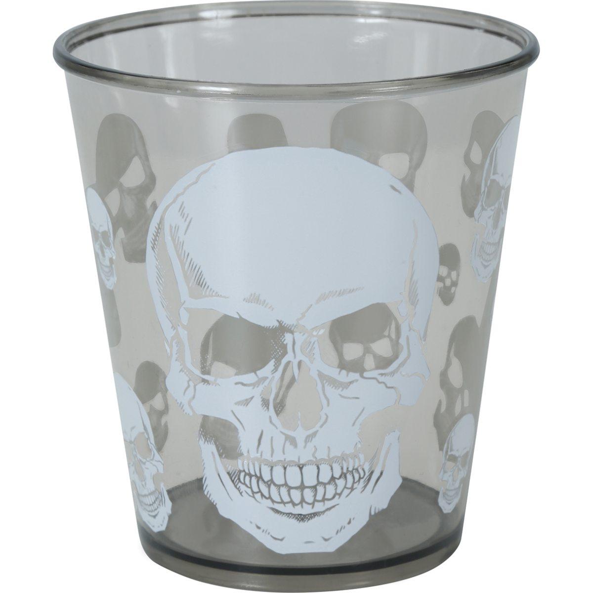 Bicchiere Halloween Pvc Nero Con Teschio cm.10 |Guirca