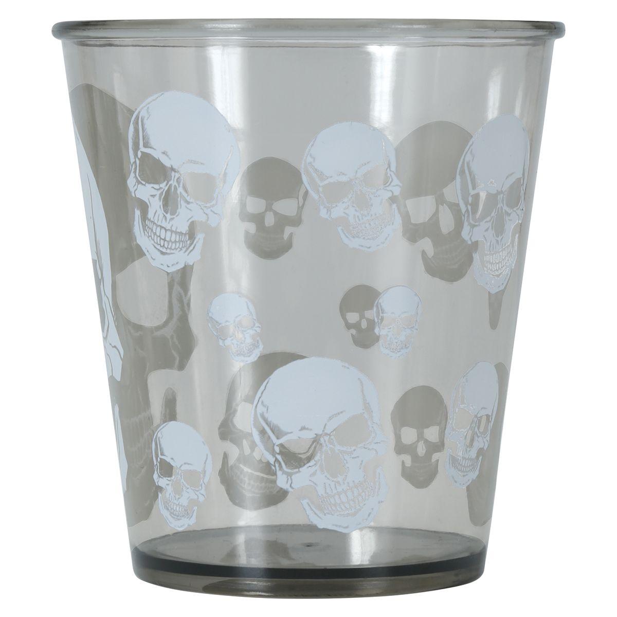 Bicchiere Halloween Pvc Nero Con Teschio cm.10 |Guirca