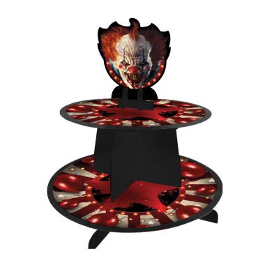 Vassoio Alzata Halloween Carta Circus 2 Piani cm.40x30 |Guirca