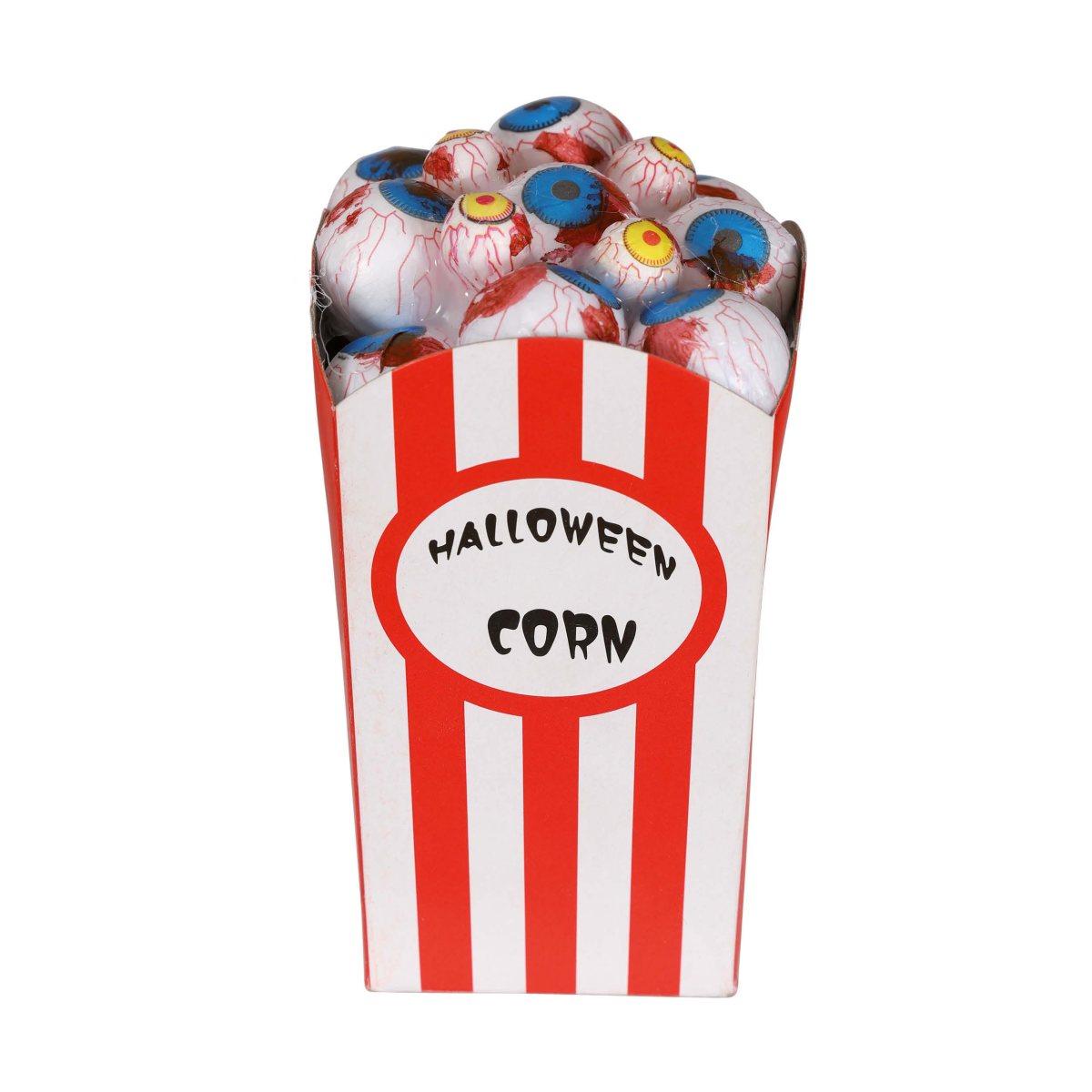 Decorazione Scatola Pop Corn Con Occhi Insanguinati 9x8x16 |Guirca