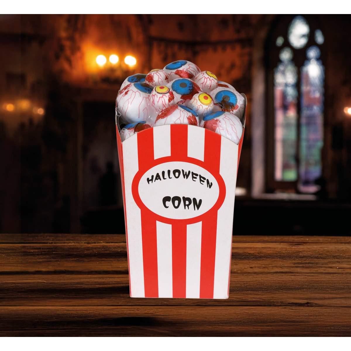 Decorazione Scatola Pop Corn Con Occhi Insanguinati 9x8x16 |Guirca