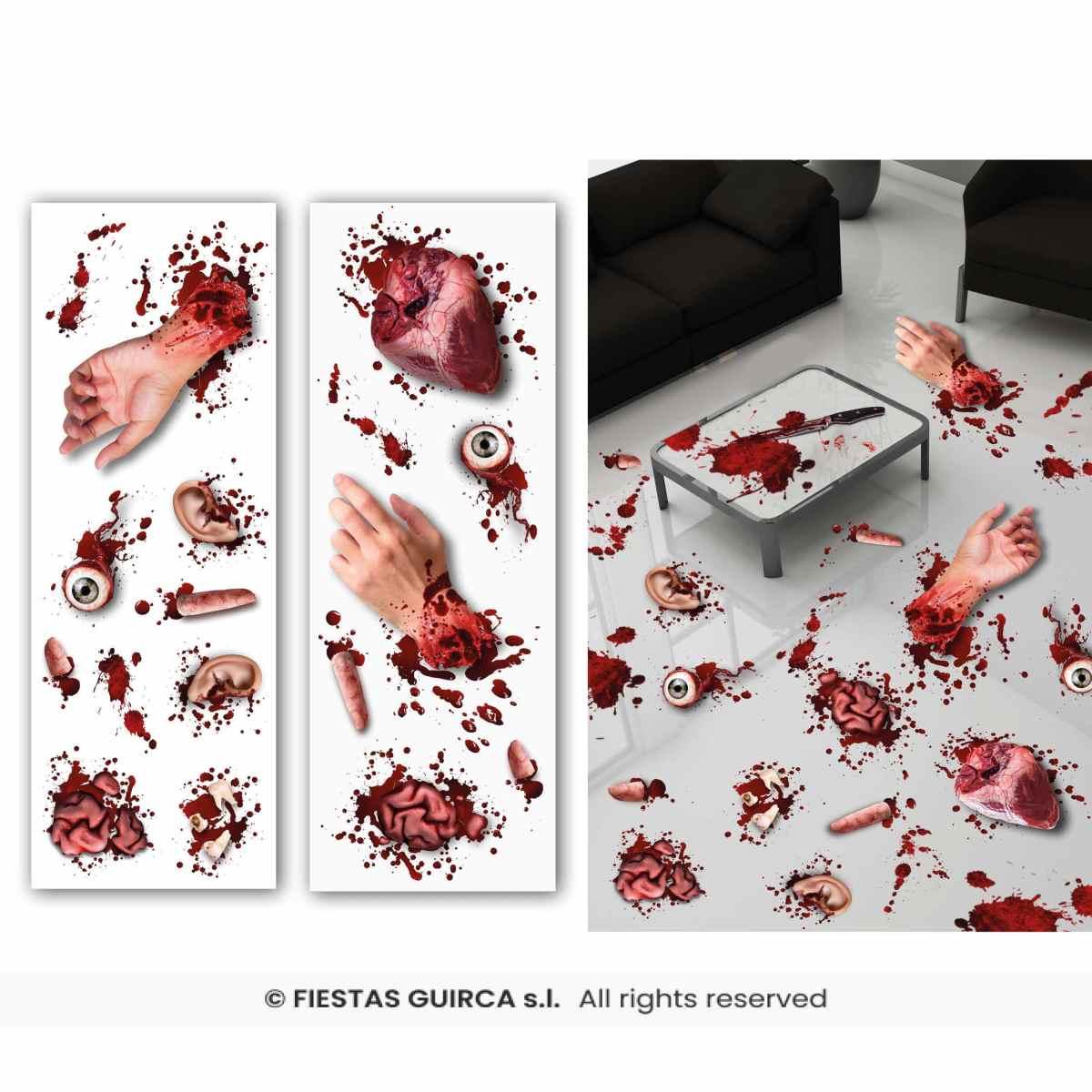 Organi Umani Insanguinati Adesivi cm.25x70 |Guirca