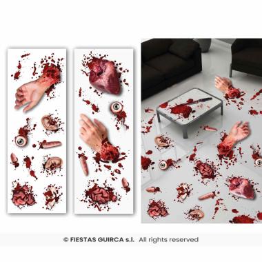 Organi Umani Insanguinati Adesivi cm.25x70 |Guirca