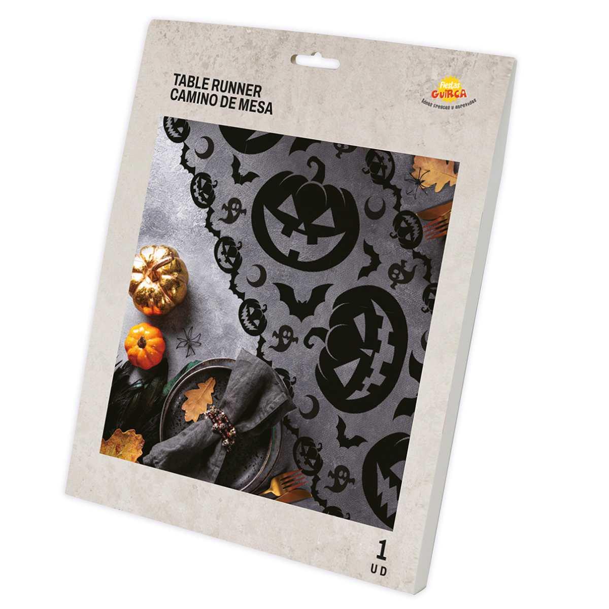 Runner Halloween Nero Con Zucche cm.45x200 |Guirca