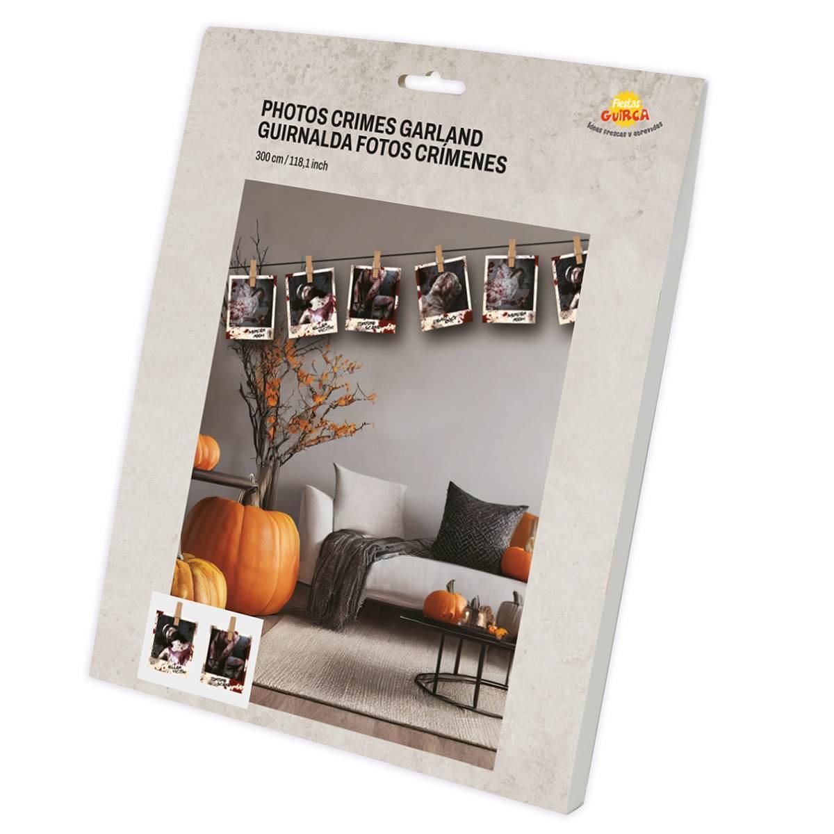 Festone Halloween Con Foto Scena Crimine cm.270 |Guirca