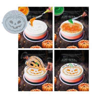 Stencil Halloween Per Torte Con Zucca cm.25 |Guirca