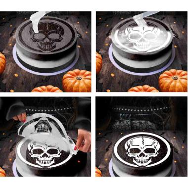 Stencil Halloween Per Torte Con Scheletro cm.25 |Guirca