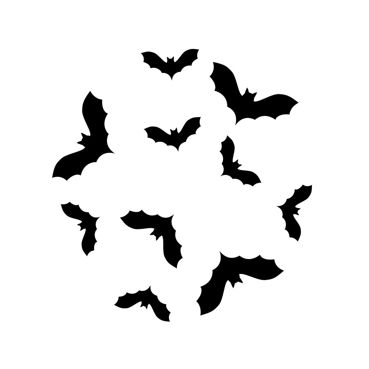 Stencil Halloween Per Torte Con Pipistrelli cm.25 |Guirca