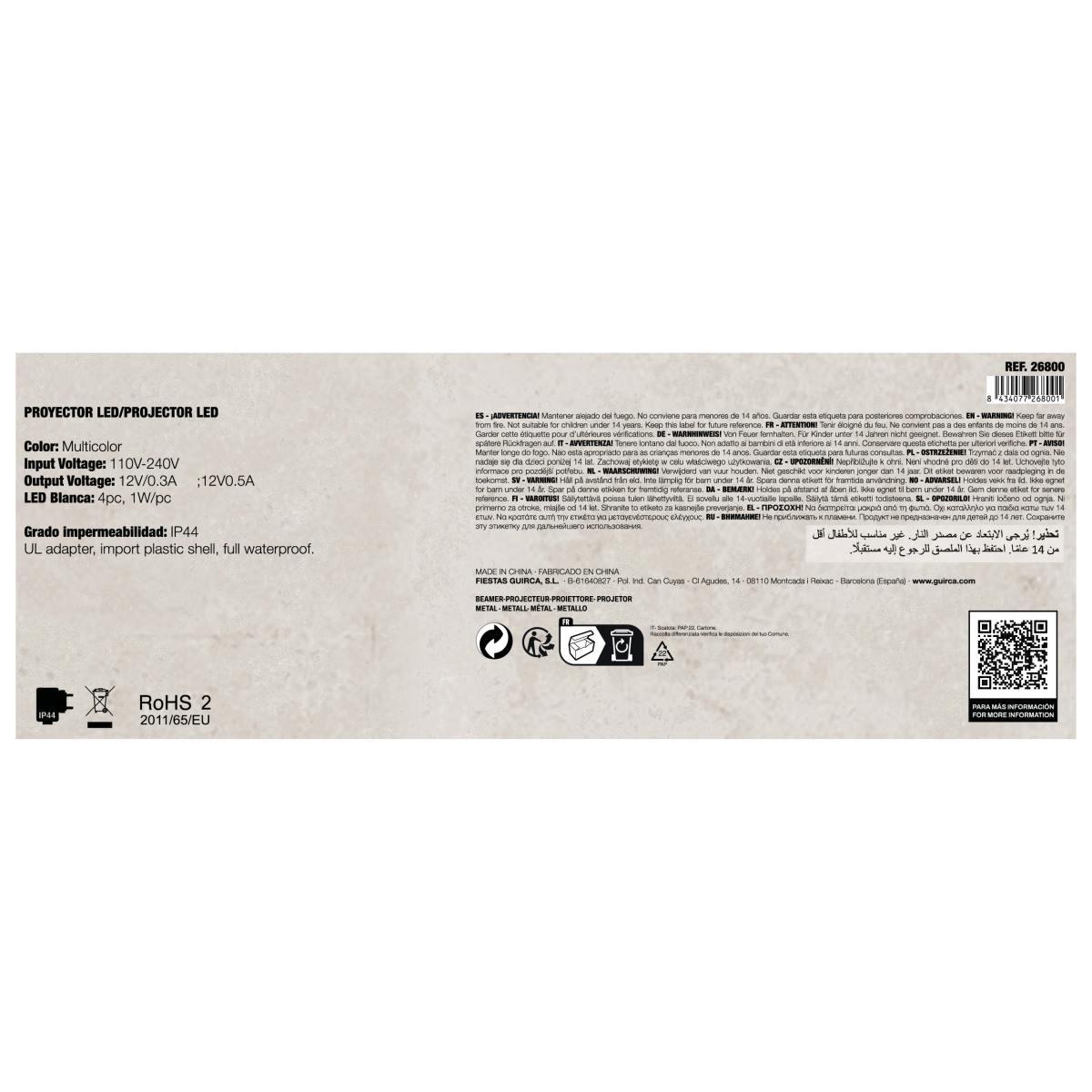 Proiettore Led Soggetti Halloween Con Movimento |Guirca