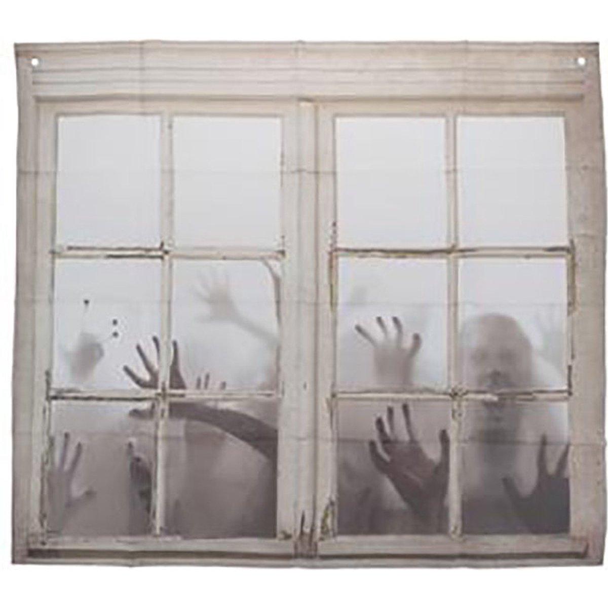 Decorazione Finestra Halloween Con Stampa Zombie cm.90x80 |Espa