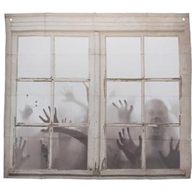 Decorazione Finestra Halloween Con Stampa Zombie cm.90x80 |Espa