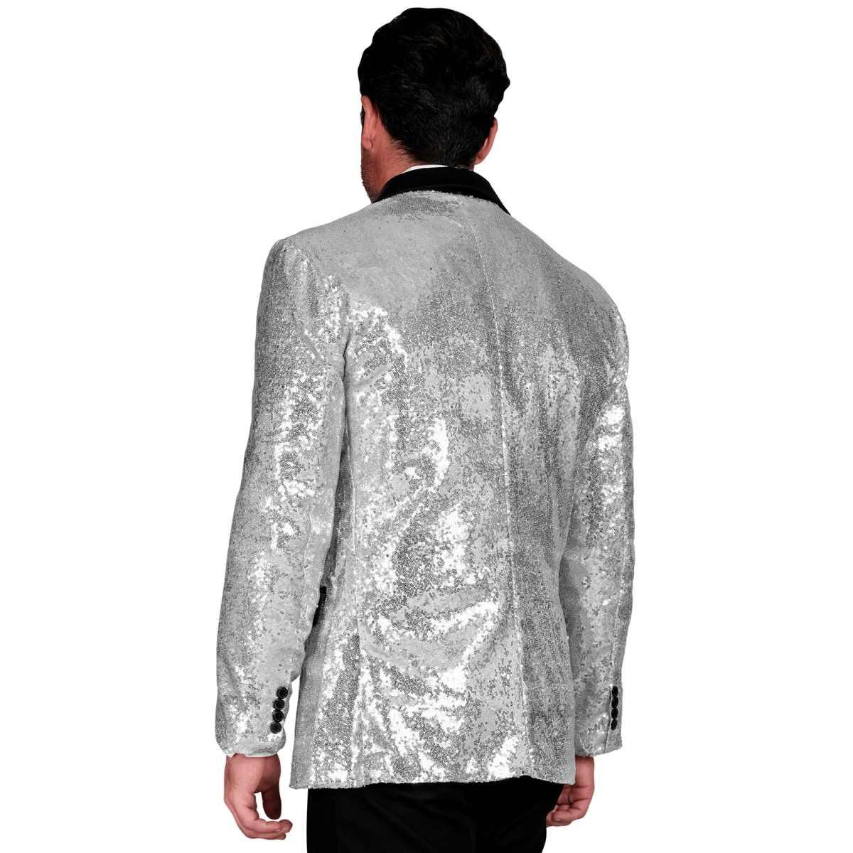 Giacca Argento Paillettes con Bavero |Widmann