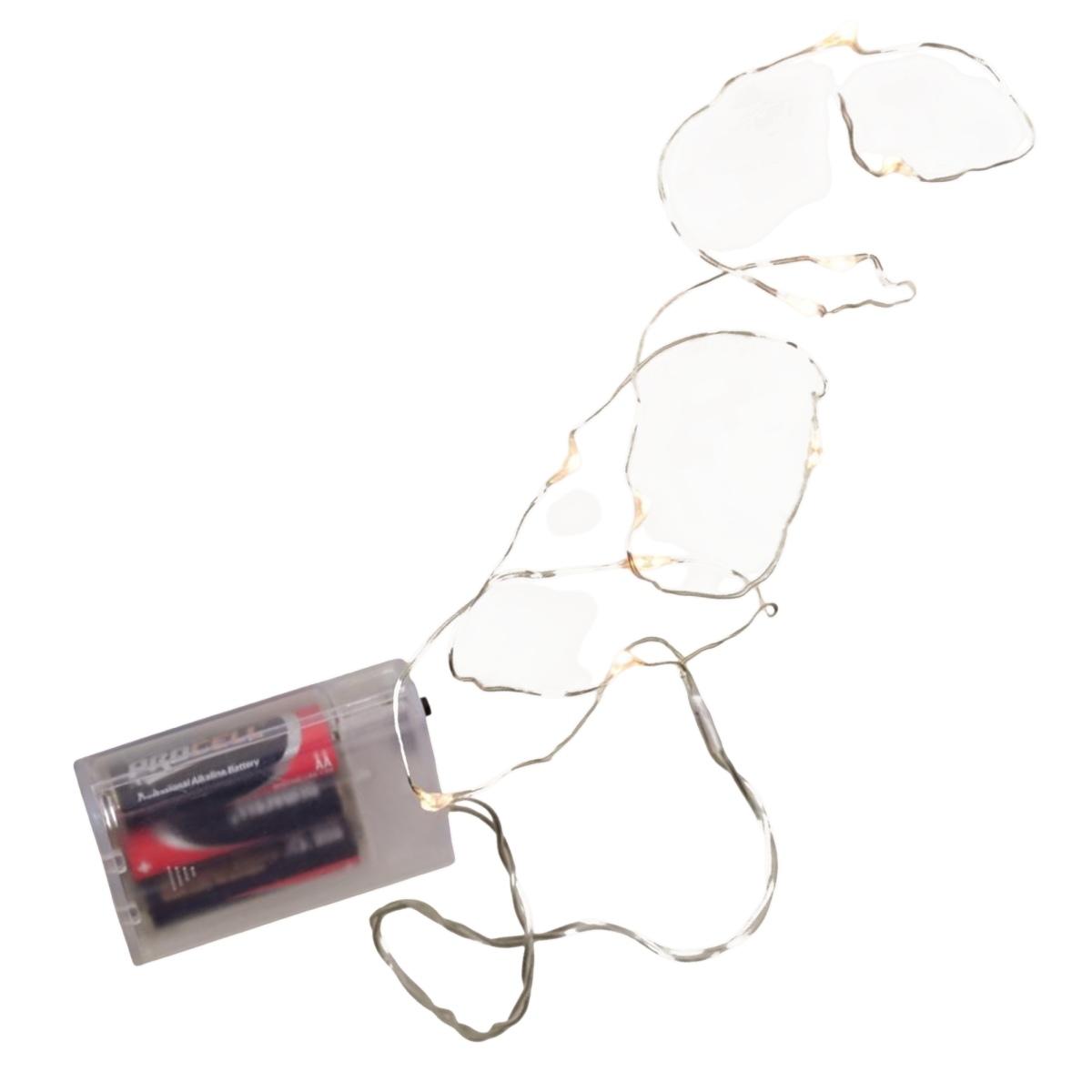 Luci di natale catena led bianco modello a batteria caldo filo rame