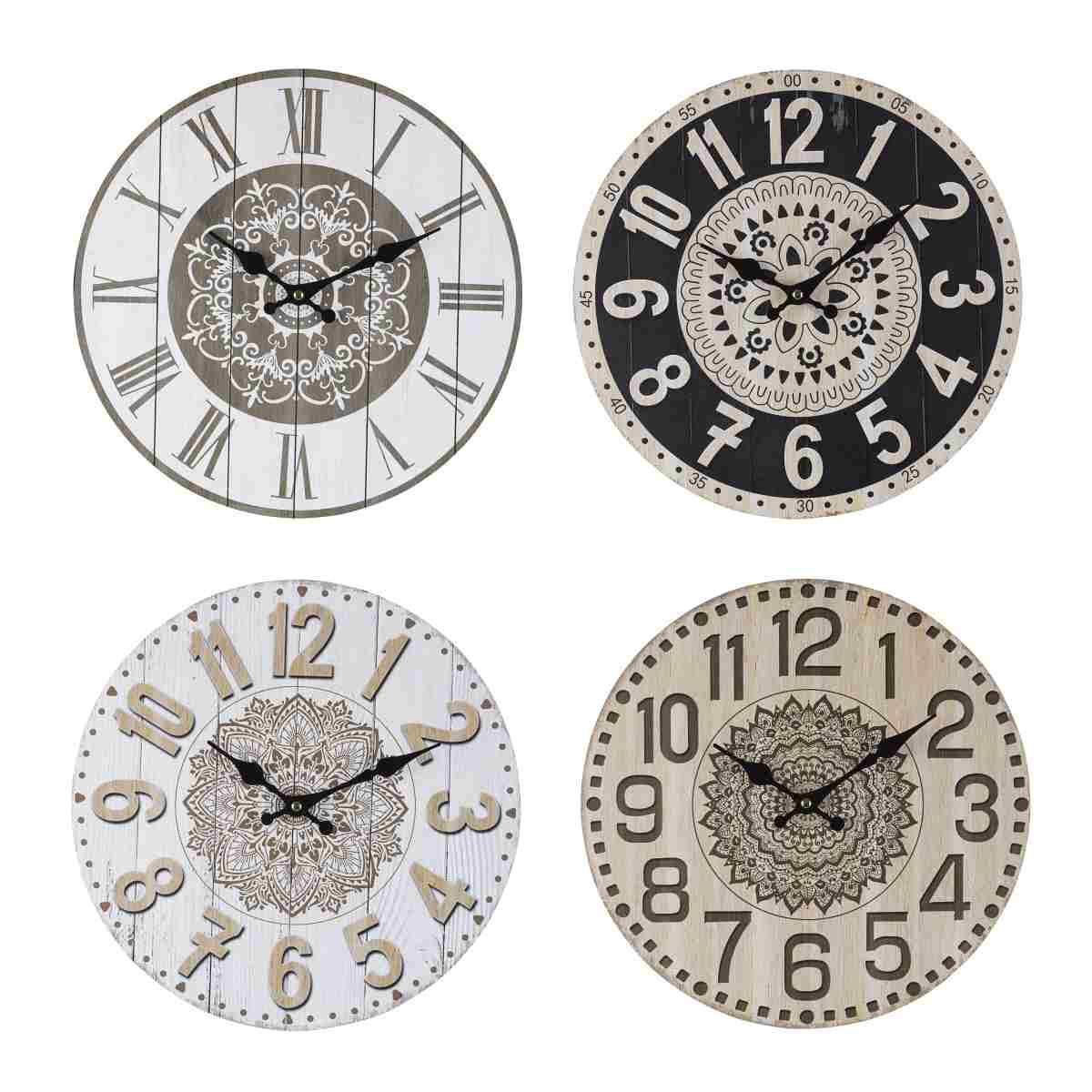 Orologio a Parete cm.Ø34 Legno Mandala Tondo |Bizzotto_171B