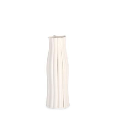 Vaso Ceramica Haylee Bianco cm.9,5x28 |Bizzotto_155