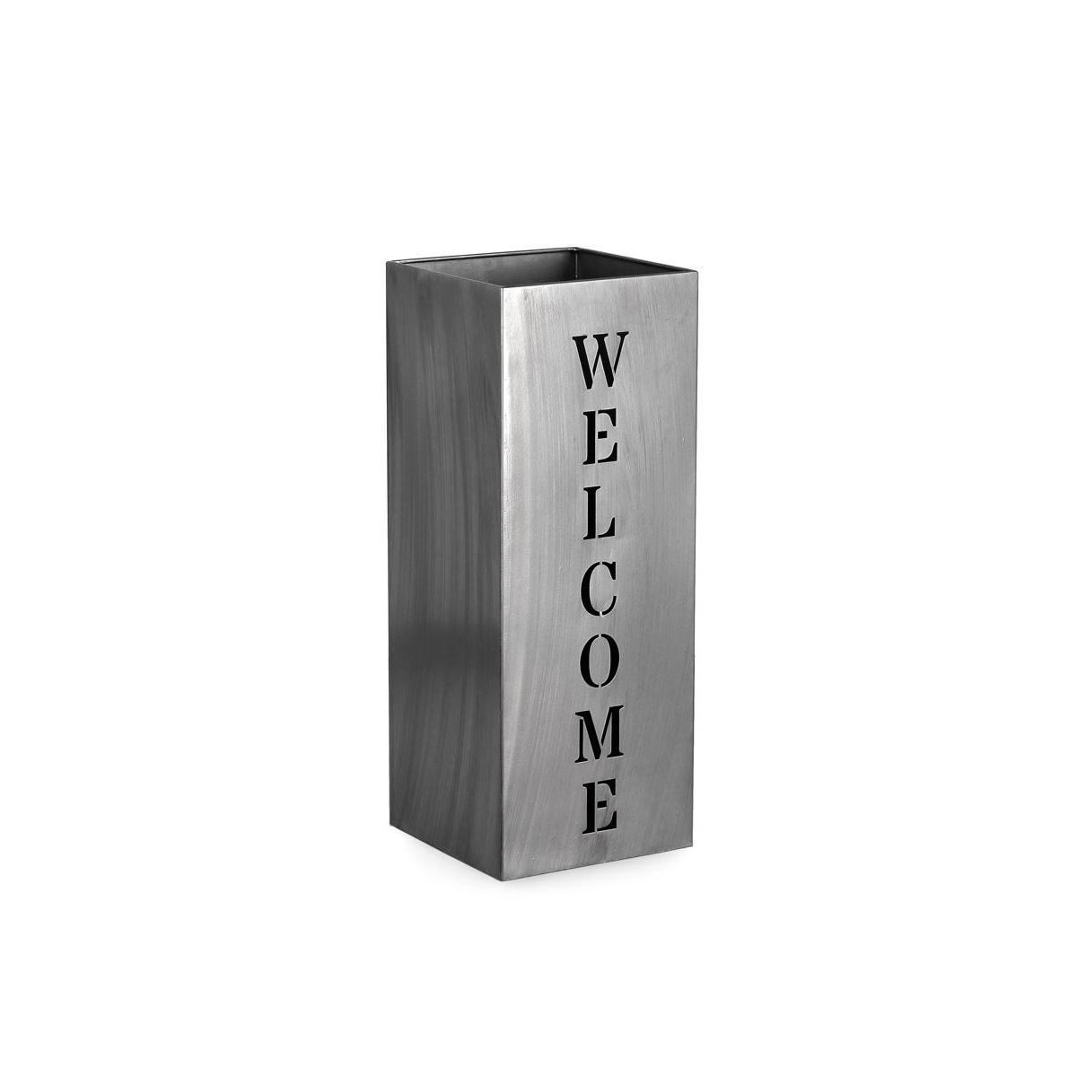 Portaombrelli Metallo Welcome Quadro cm.20x20x52 |Bizzotto_314