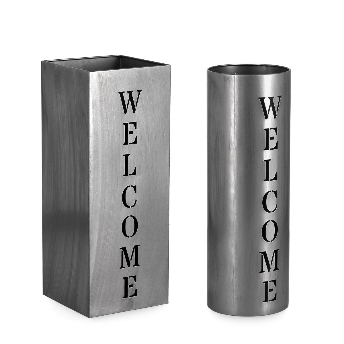 Portaombrelli Metallo Welcome Quadro cm.20x20x52 |Bizzotto_314