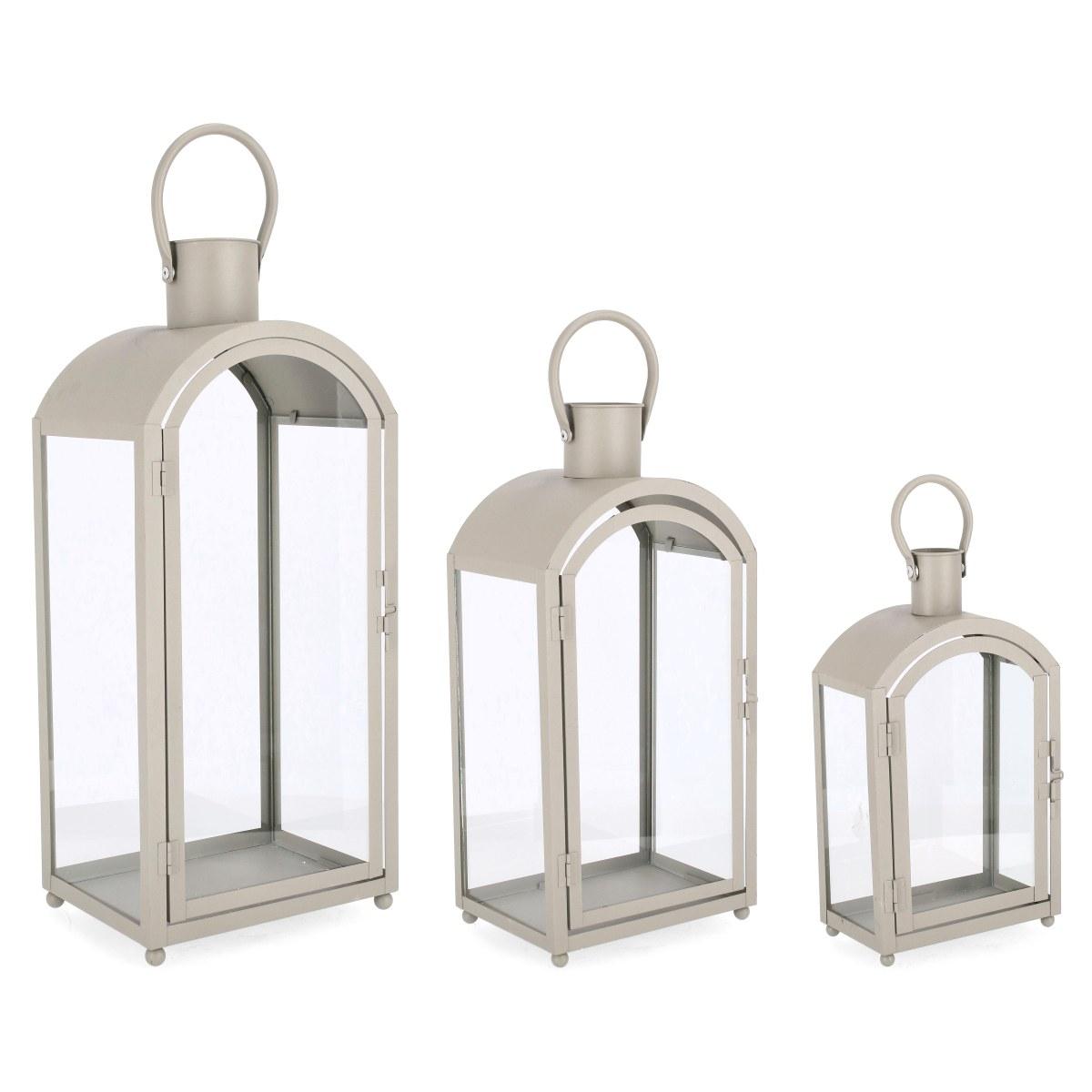 Lanterna cm.43 Metallo Jillian Grigia |Bizzotto_625