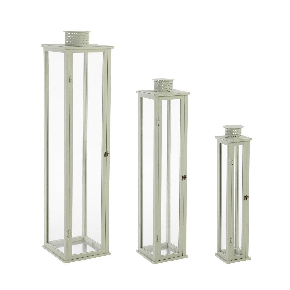 Lanterna cm.103 Legno/Metallo Torsti Verde |Bizzotto_120