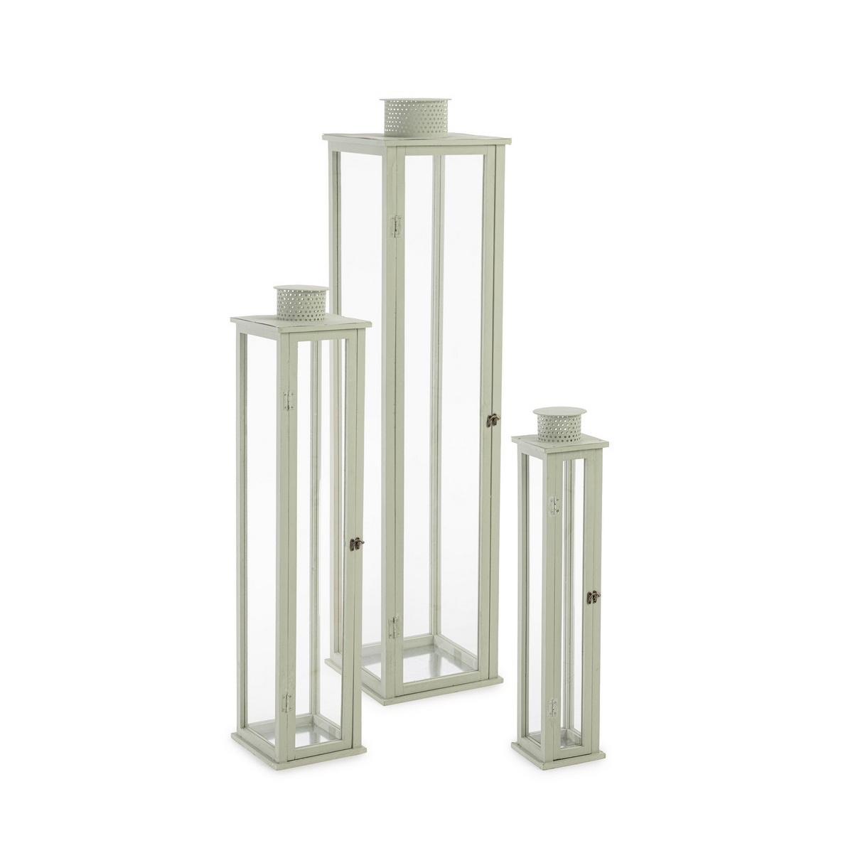 Lanterna cm.129 Legno/Metallo Torsti Verde |Bizzotto_120