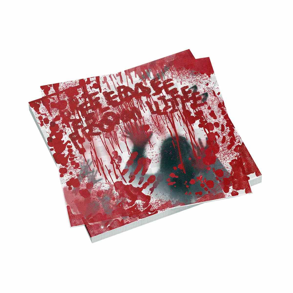 Tovagliolo Halloween Insanguinato cm.33x33 Set pz.20 |Fyasa