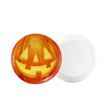 Piatti Halloween cm.Ø17,5 Con Zucche Set pz.8 |Fyasa