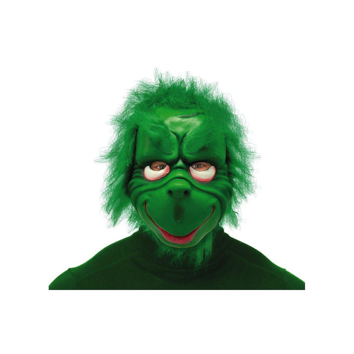Maschera Viso Lattice Grinch Con Capelli |Guirca