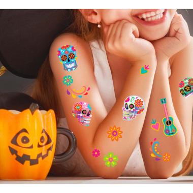 Tatuaggi Corpo Halloween Catrina Rimovibili Assortiti |Guirca