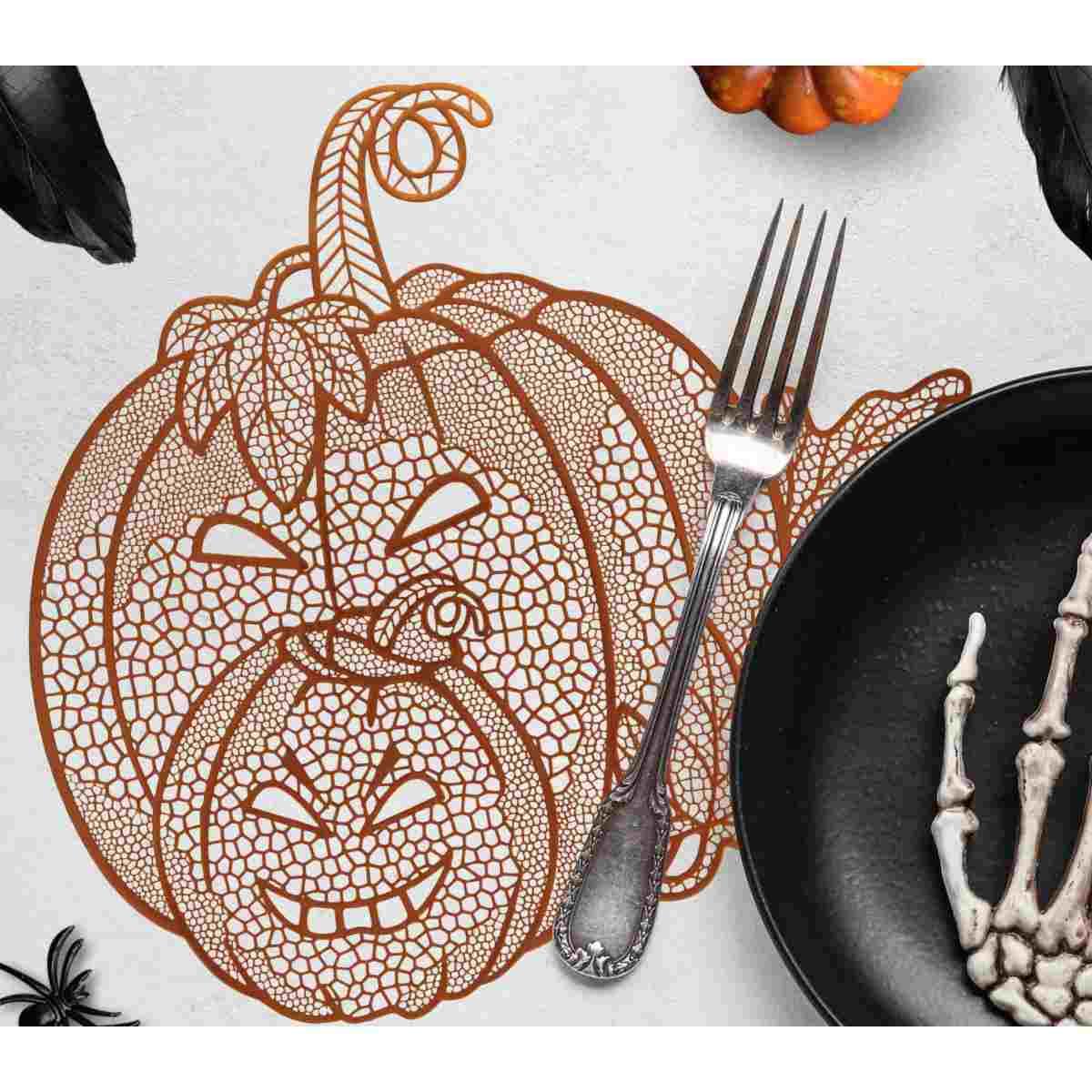 Tovaglietta Sottopiatto Pvc Halloween Con Zucca cm.Ø38 |Guirca