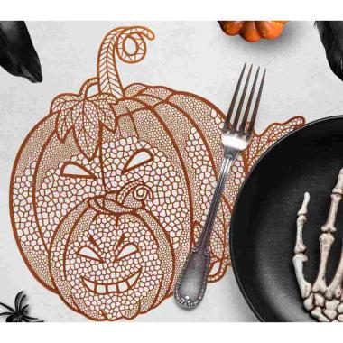 Tovaglietta Sottopiatto Pvc Halloween Con Zucca cm.Ø38 |Guirca