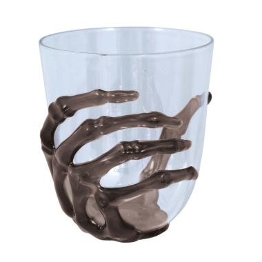 Bicchiere Halloween Pvc Con Mano Scheletro cm.9,5 |Guirca