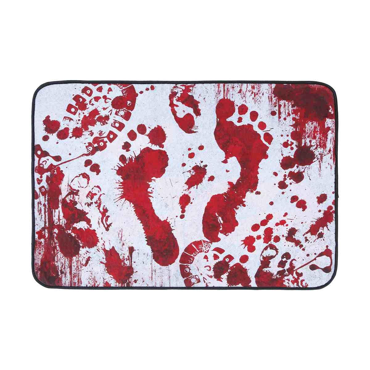 Tappeto Halloween Con Impronte Insanguinate cm.60x40 |Guirca