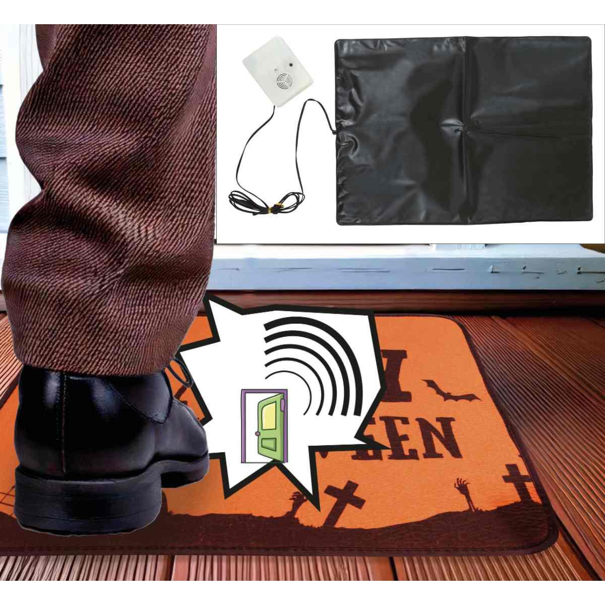 Tappeto Halloween Con Dispositivo Sonoro cm.34x25 |Guirca