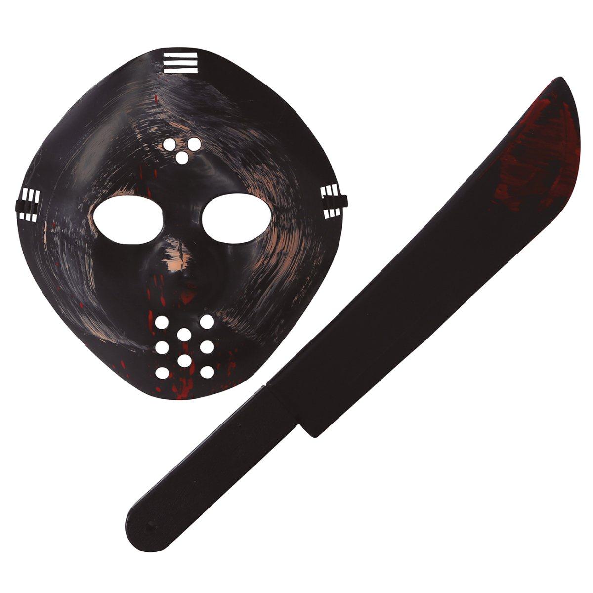 Maschera Viso Pvc Hockey Bronzo Con Macete cm.54 |Guirca