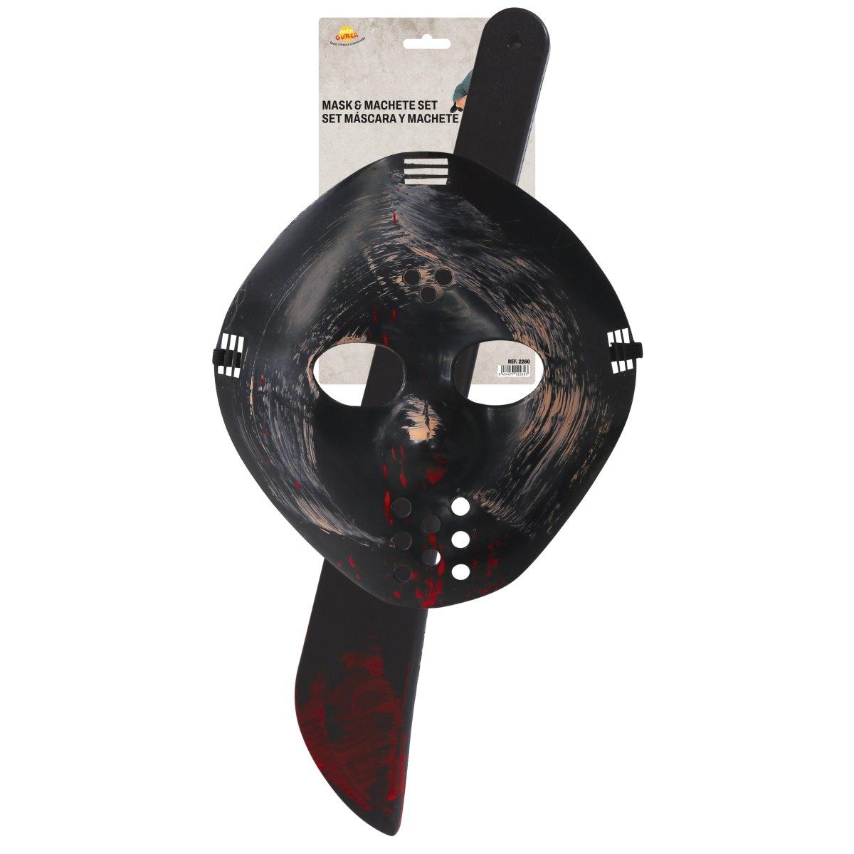 Maschera Viso Pvc Hockey Bronzo Con Macete cm.54 |Guirca