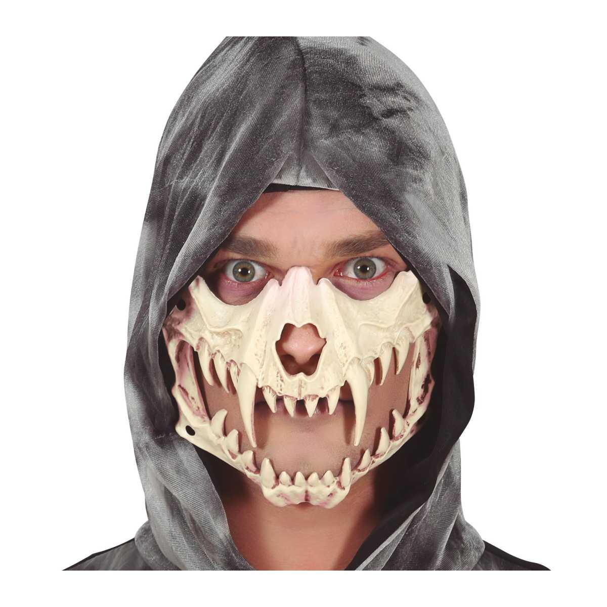 Maschera Viso Pvc Horror Con Zanne |Guirca