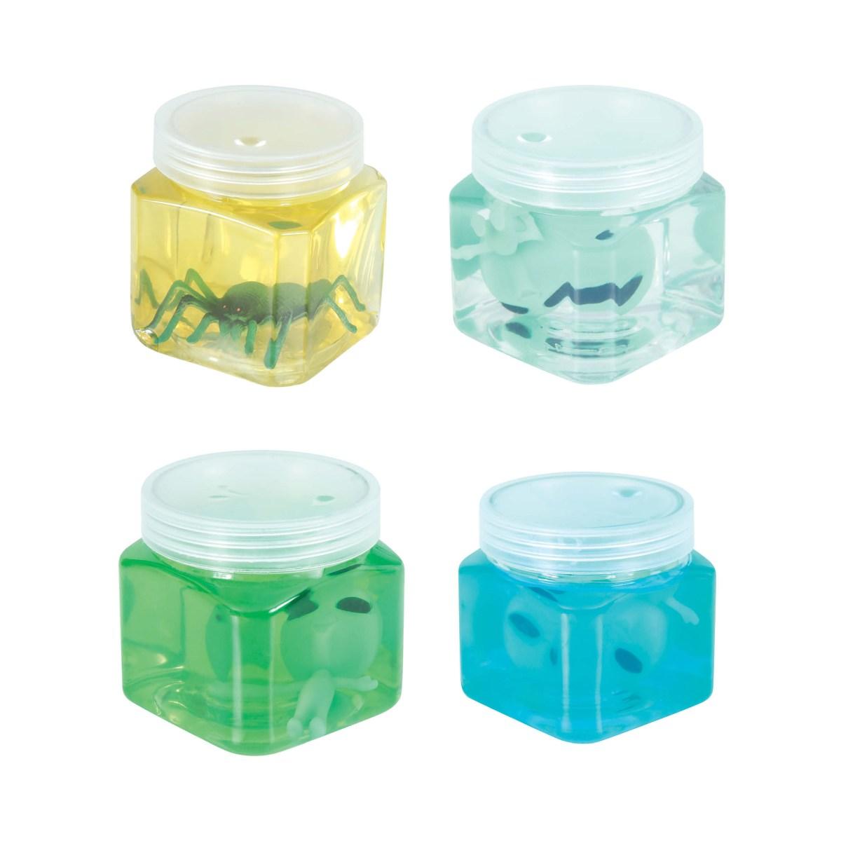 Barattoli Con Gelatina Antistress Con Ragni Colori Assortiti |Guirca