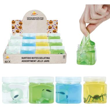 Barattoli Con Gelatina Antistress Con Ragni Colori Assortiti |Guirca