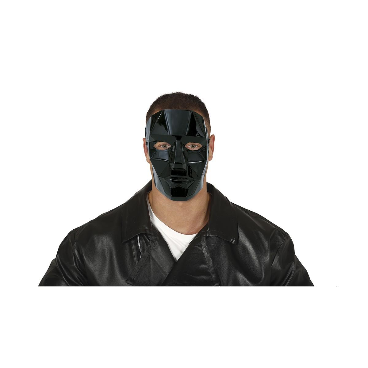 Maschera Viso Pvc Squid Game Front Man Nera |Guirca