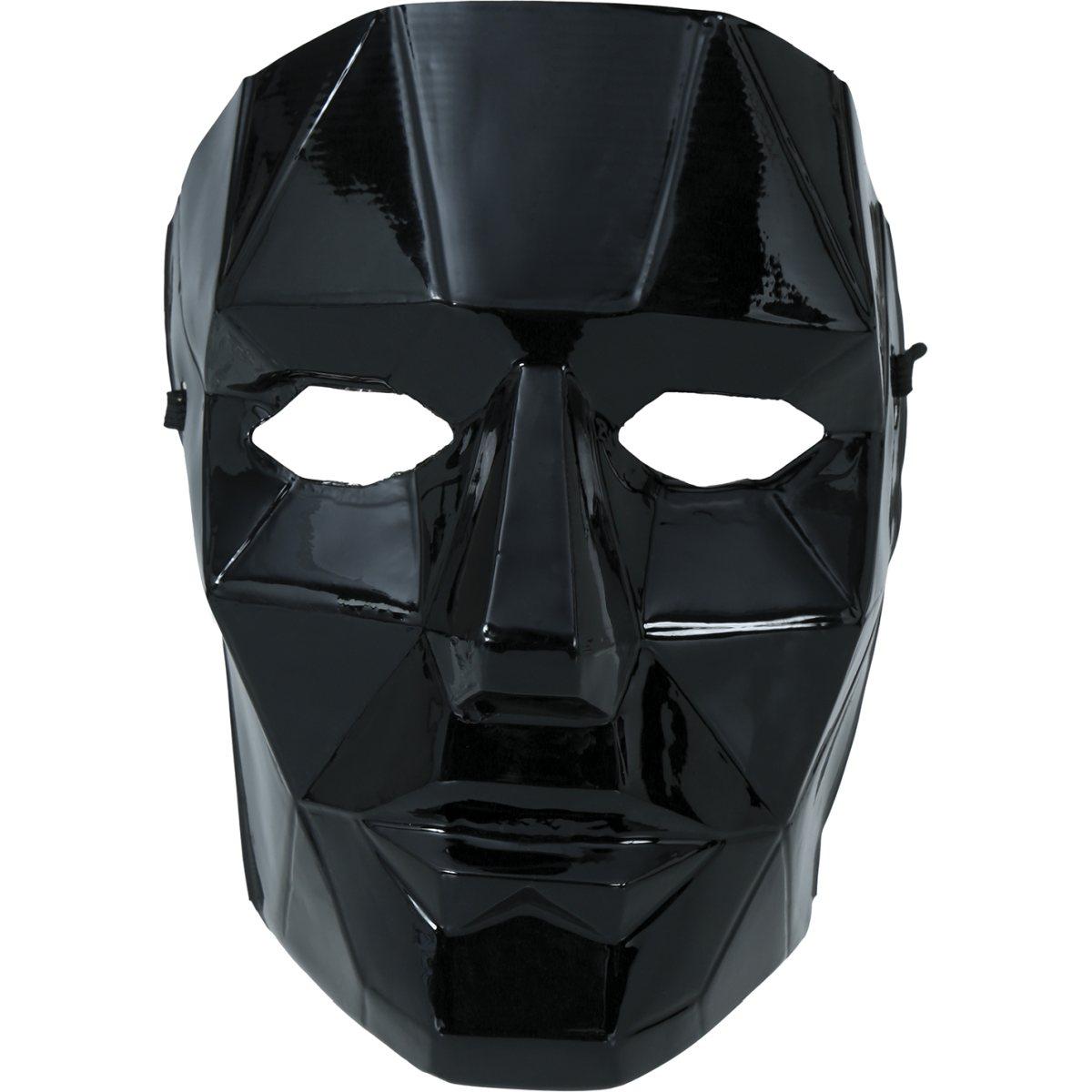 Maschera Viso Pvc Squid Game Front Man Nera |Guirca