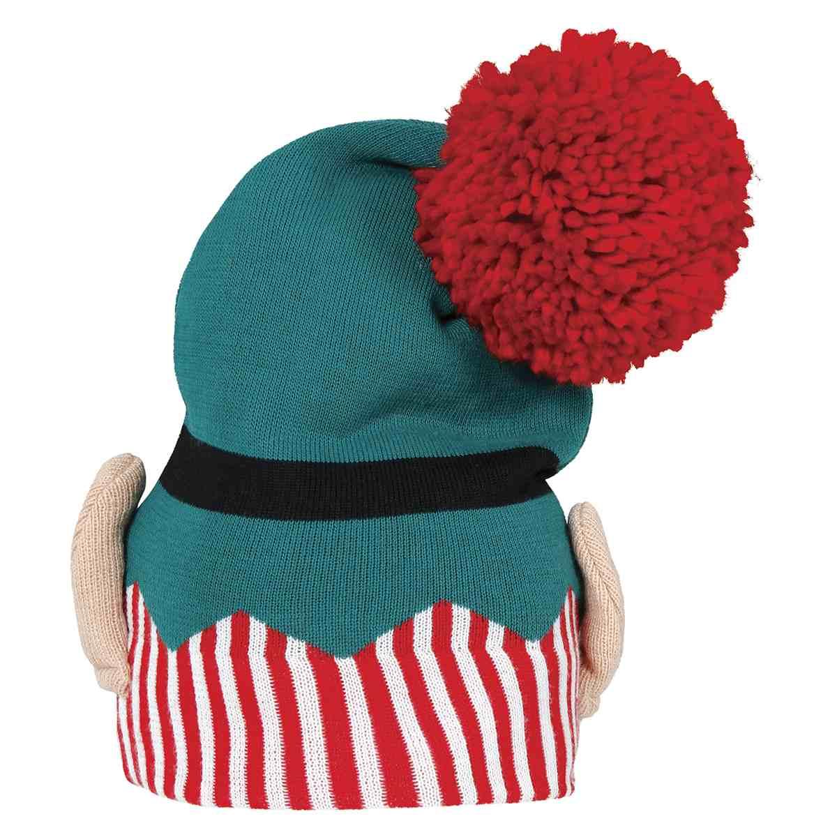 Cappello Elfo Verde Rosso Con Palline E Orecchie |Guirca