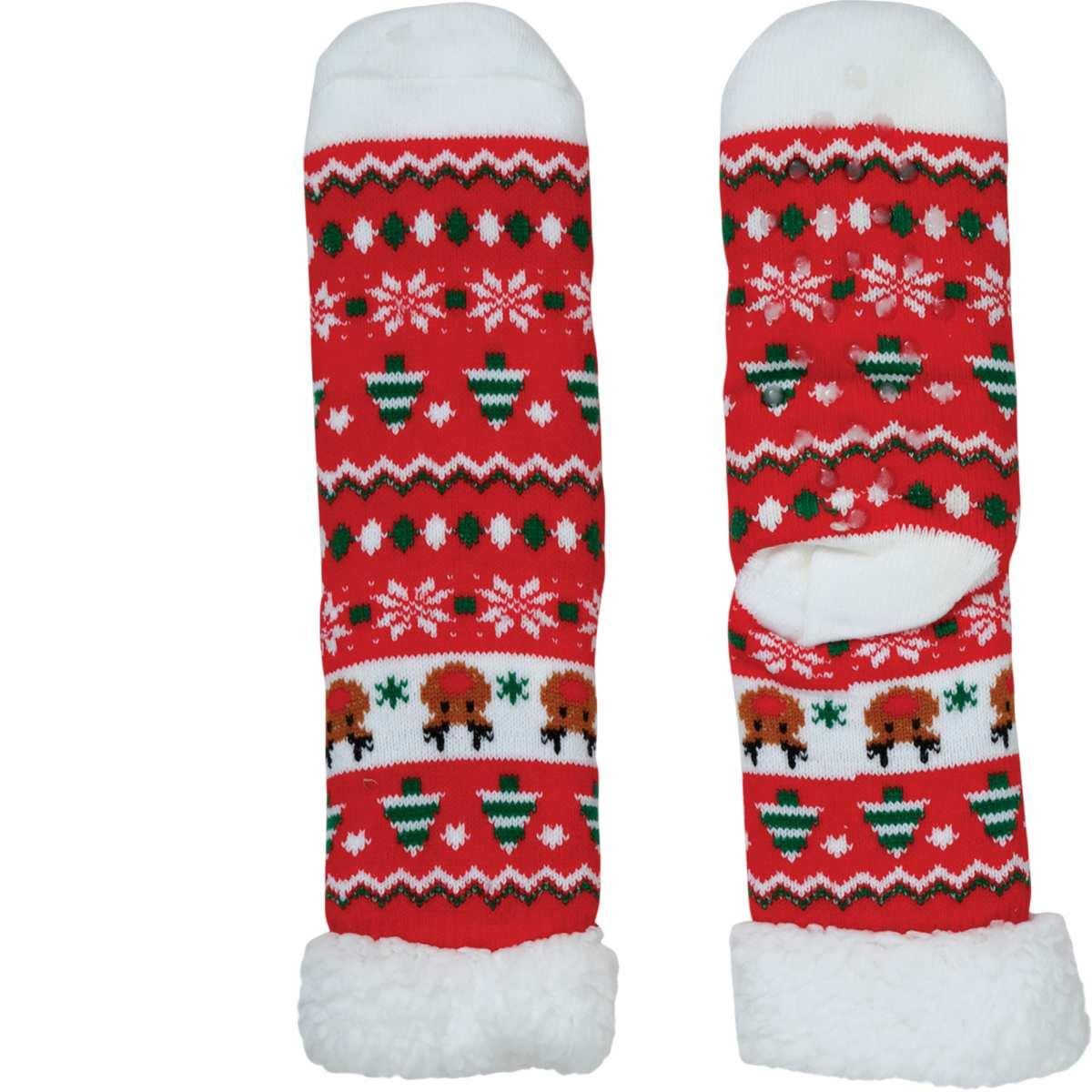 Calzini natale termici rossi renna